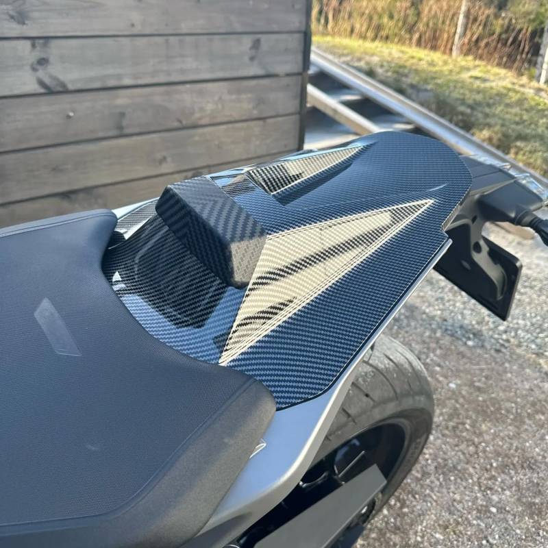 Motorrad Hinten Soziusabdeckung Beifahrersitz Verkleidung Heckabdeckung Rücksitzbezug Kompatibel mit DUKE790 790 Duke 2018 2019 2020 2021 2022 2023 2024 Sozius Solo Verkleidung, Kohlefaser von Lorababer