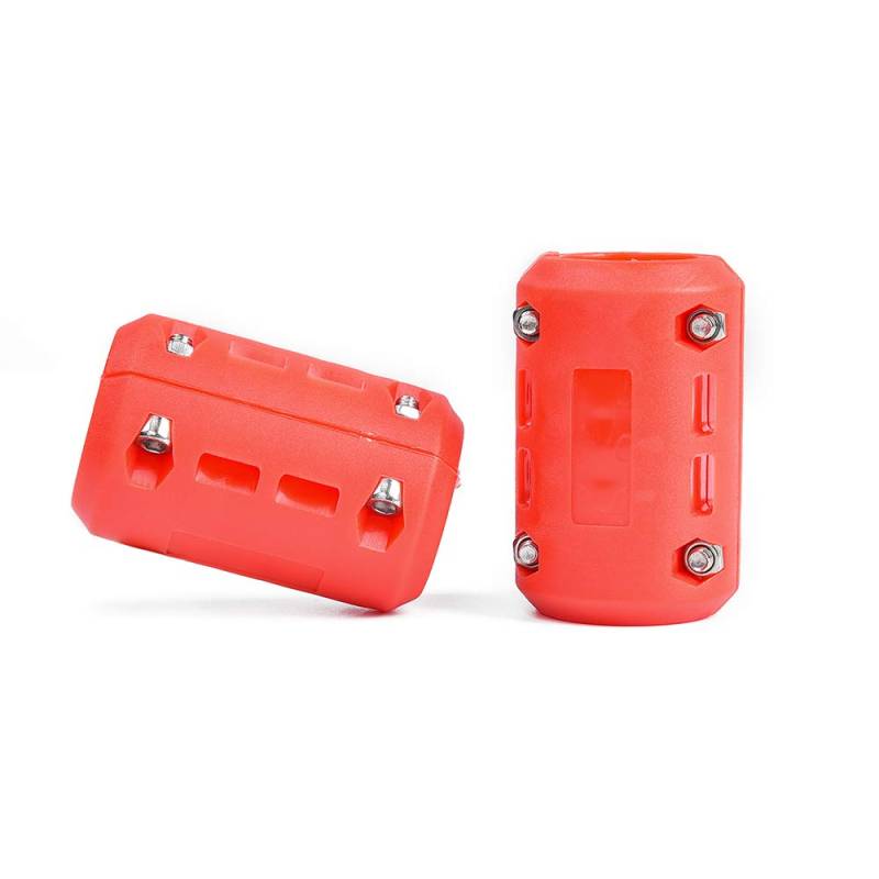 Motorrad Schutzblock, Universal 22mm 25mm 28mm Motorrad Stoßstangen Blöcke, Motorrad Motorschutz Stoßstange Schutz Motorrad Dekorative Block, Rot (Rot) von Lorababer