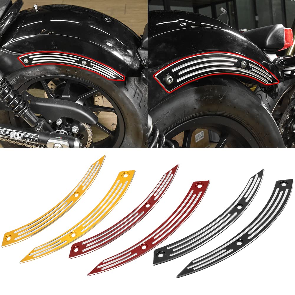 Motorrad Zubehör Kotflügel hinten Kotflügel hinten Zieraufkleber Seitenschutz Abdeckung Kompatibel mit Rebel 500 300 CMX500 CMX300 2017 2018 2019 2020 2021 2022 2023 2024 (Rot) von Lorababer