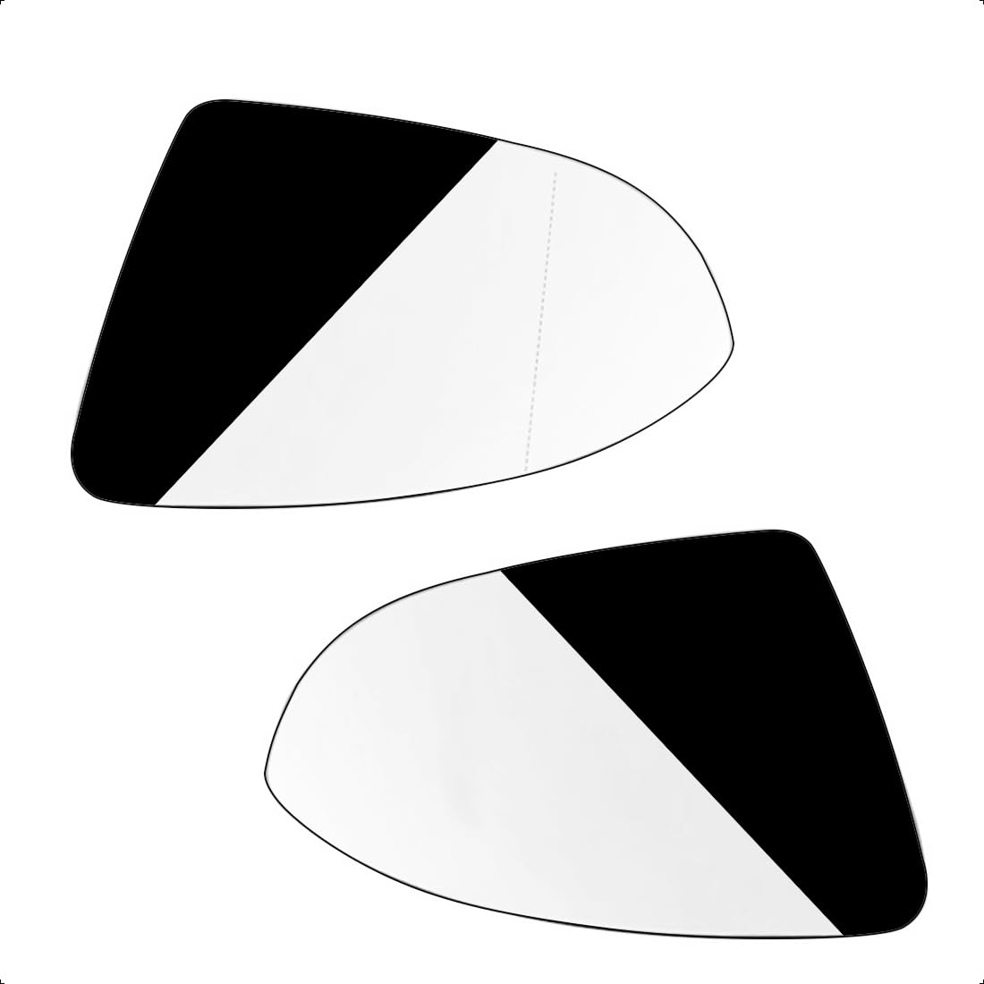 LoreenCar 5G0857521 5G0857522 Kugelspiegel Türspiegelglas Ersatz mit Heizung, passend für VW Golf MK7 (5G0857521/5G0857521-L/R) von LoreenCar