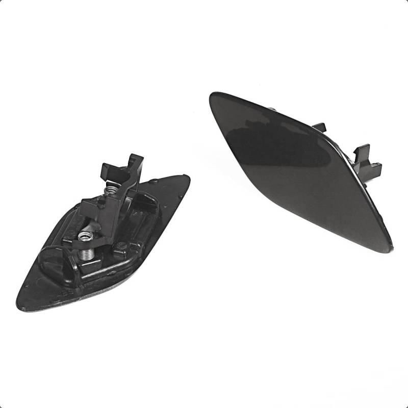 LoreenCar BMW 3er-Serie Scheinwerfer-Waschwasserabdeckung, passend für BMW E92 E93 328i 335i 61677171660 RH und 61677171659 links (schwarz) von LoreenCar