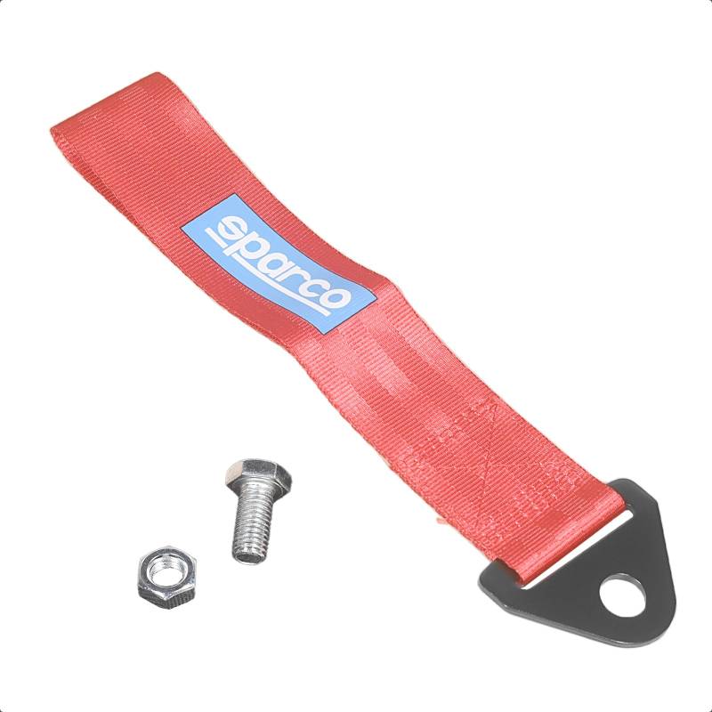 LoreenCar Universelles Modell abschleppseil Auto abschleppschlaufe abschlepphaken Hochfeste Polyester-Fasermaterialien Trailer Rope für vorne hinten Stoßstange Abschlepphaken (Rot) von LoreenCar
