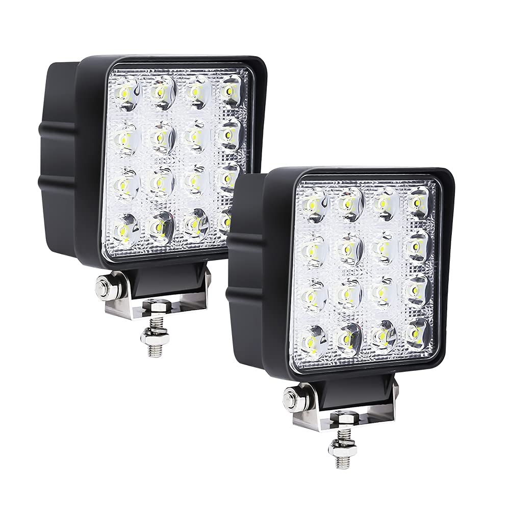 Lospitch LED Arbeitsscheinwerfer 2 X 48W Scheinwerfer 12V 24V Offroad Zusatzscheinwerfer IP67 Wasserdicht Rückfahrscheinwerfer für Trecker KFZ Bagger SUV, UTV, ATV Lospitch LED Arbeitsscheinwerfer 2 X 48W Scheinwerfer 12V 24V Offroad Zusatzscheinwerfer IP67 Wasserdicht Rückfahrscheinwerfer für Trecker KFZ Bagger SUV, UTV, ATV von Lospitch