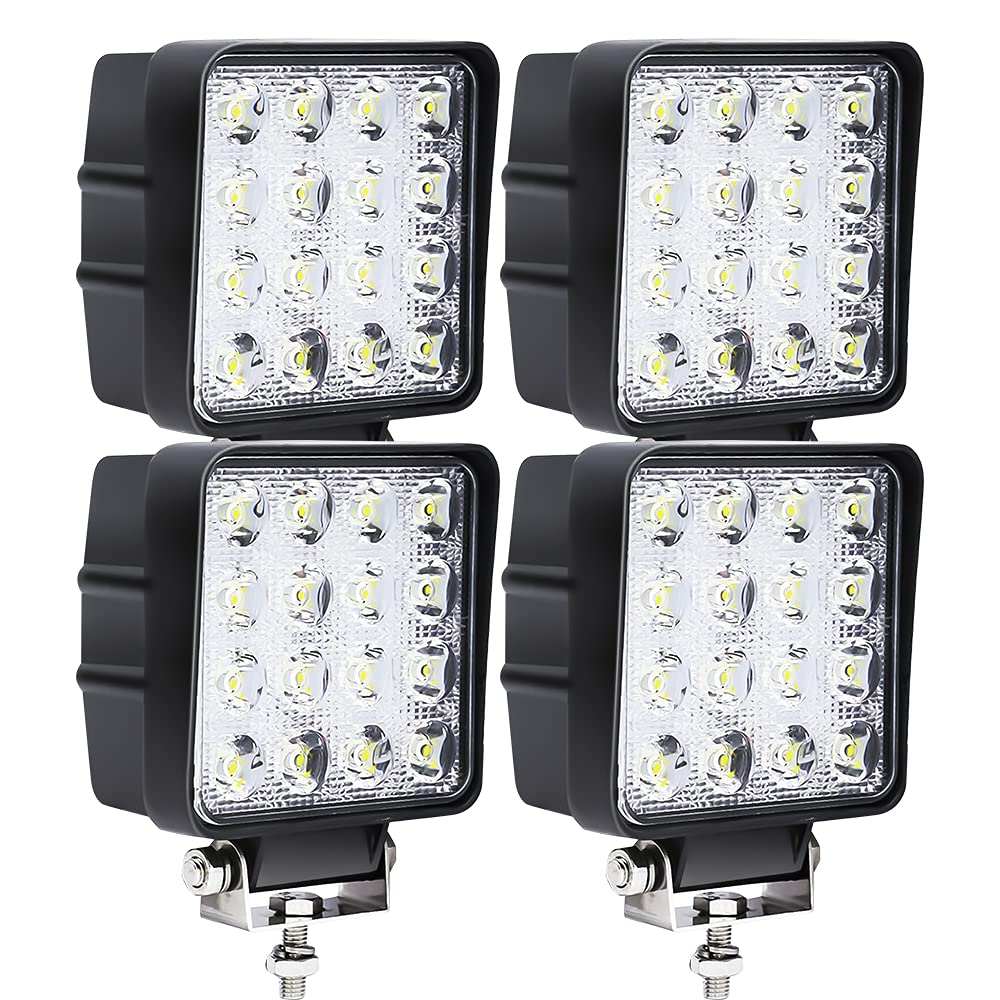 Lospitch LED Arbeitsscheinwerfer 4 X 48W Zusatzscheinwerfer 4320LM Auto Scheinwerfer Offroad Flutlicht Spotlight 6000K Wasserdicht IP67 Reflektor Arbeitslicht Lospitch LED Arbeitsscheinwerfer 4 X 48W Zusatzscheinwerfer 4320LM Auto Scheinwerfer Offroad Flutlicht Spotlight 6000K Wasserdicht IP67 Reflektor Arbeitslicht von Lospitch