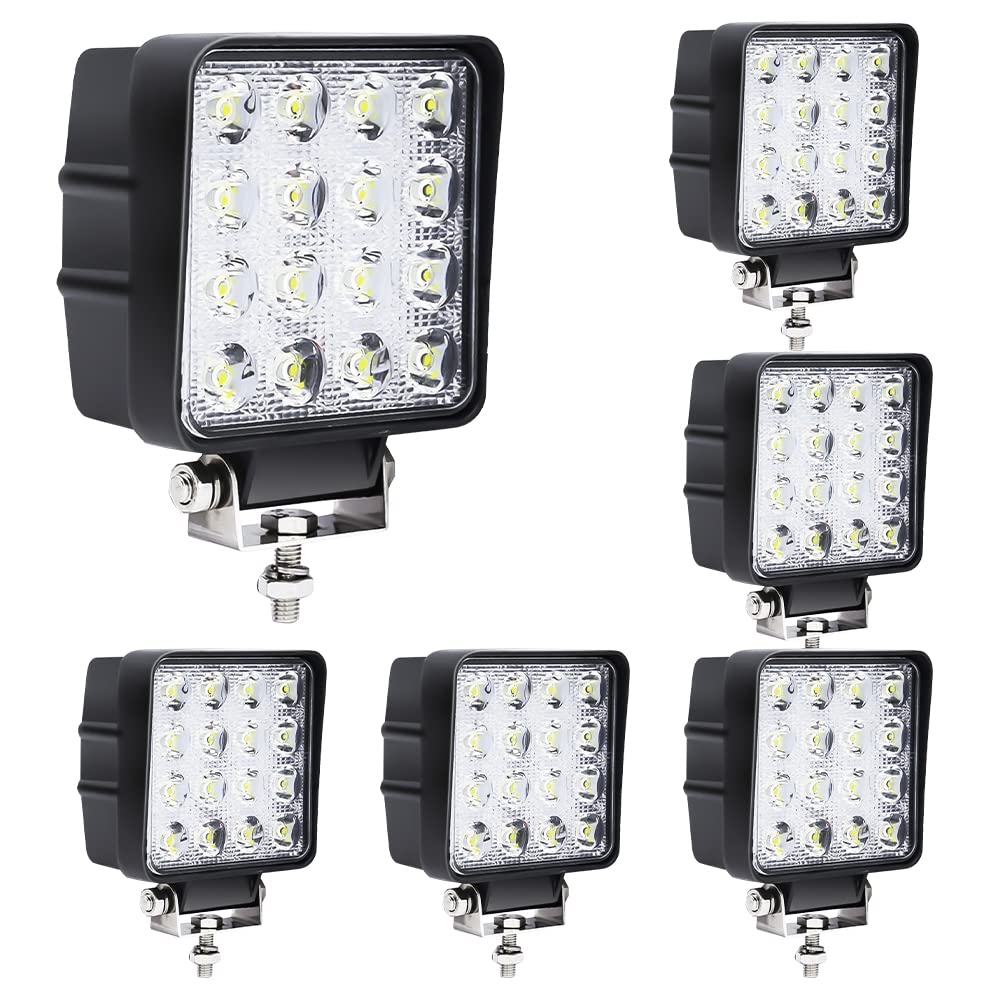 Lospitch LED Arbeitsscheinwerfer 48W Zusatzscheinwerfer 4320LM Scheinwerfer 12V Auto Arbeitslicht Offroad Flutlicht Spotlight Wasserdicht IP67 Arbeitslicht 6 Stück Lospitch LED Arbeitsscheinwerfer 48W Zusatzscheinwerfer 4320LM Scheinwerfer 12V Auto Arbeitslicht Offroad Flutlicht Spotlight Wasserdicht IP67 Arbeitslicht 6 Stück von Lospitch