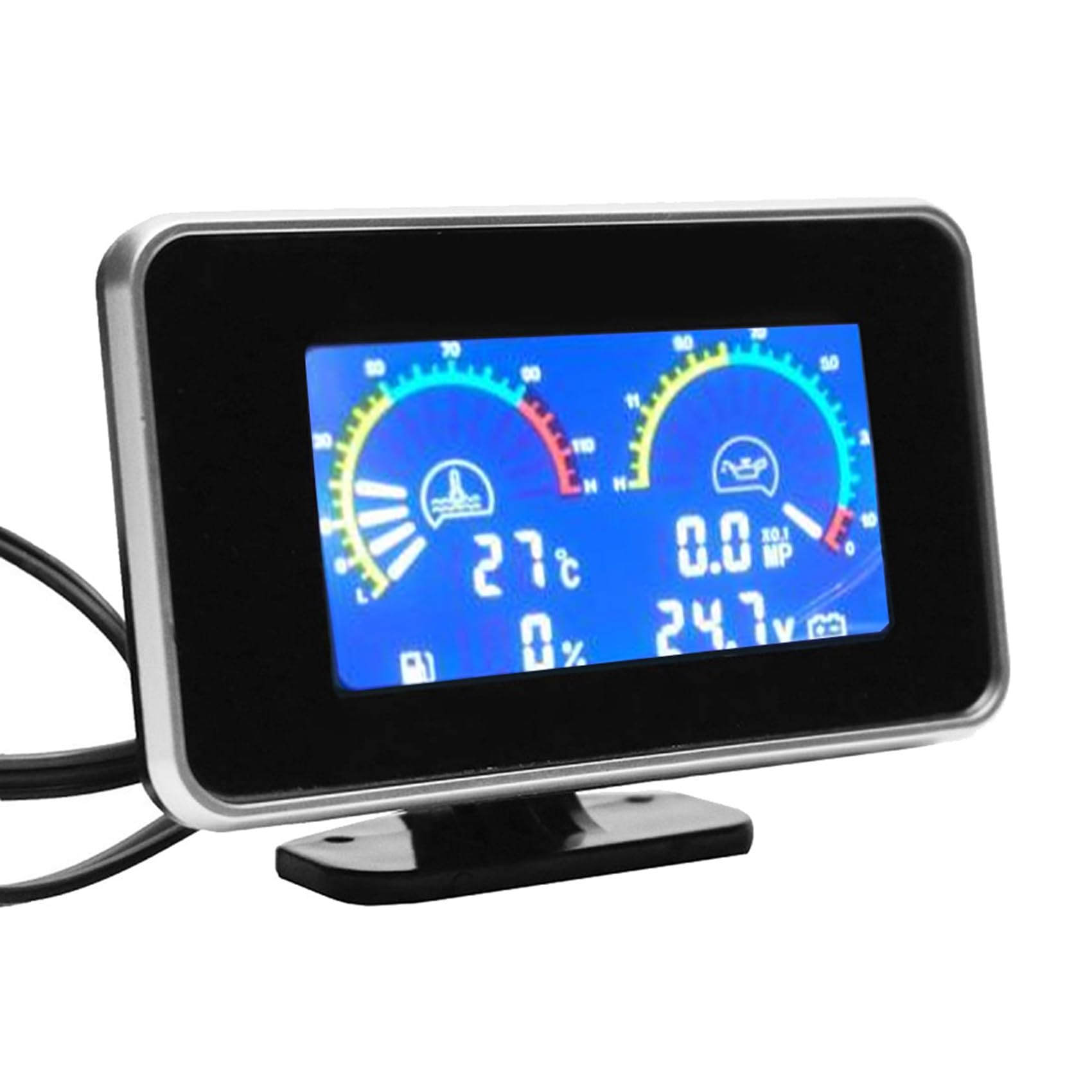 Losueeun Auto LCD 4 in 1 Messgerät Digitalanzeige Sensor Instrumententafel Voltmeter Wassertemperaturmesser 4 in 1 von Losueeun