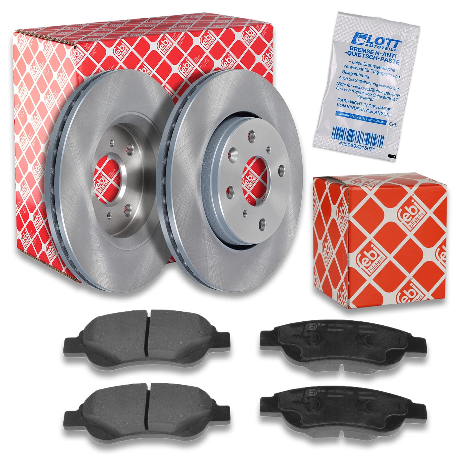 2x Bremsscheibe Ø247mm + Beläge vorne Set Vorderachse 2x Bremsscheibe Ø247mm + Beläge vorne Set Vorderachse von Lott-Autoteile
