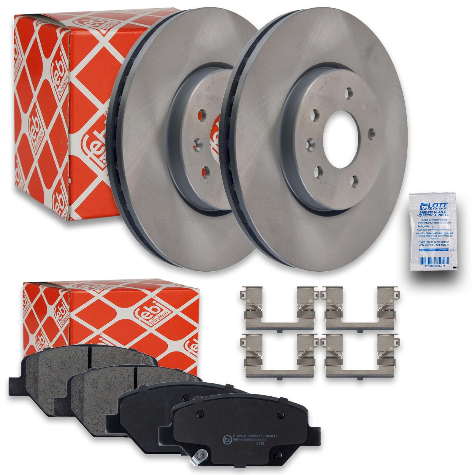 2x Bremsschreibe Ø321mm + Beläge Bremsbeläge vorne Set Vorderachse 2x Bremsschreibe Ø321mm + Beläge Bremsbeläge vorne Set Vorderachse von Lott-Autoteile