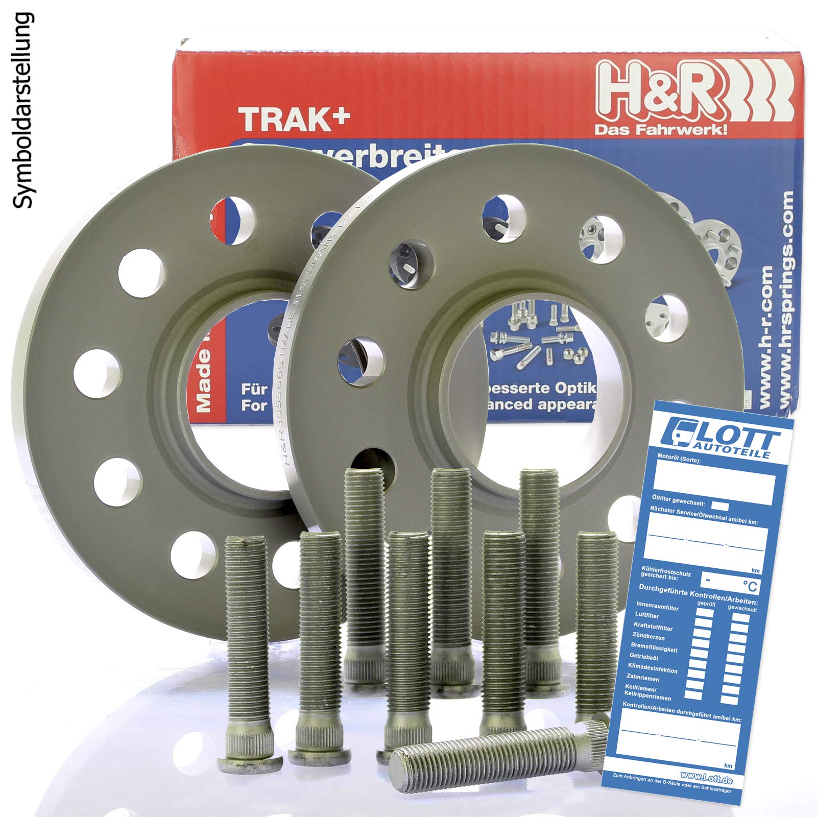 H&R DRA Spurplatten Spurverbreiterung Distanzscheibe Ø63,3 5x108 30mm // 2x15mm + Bremsenreiniger von Lott-Autoteile