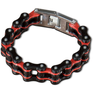 Armband "Bi-Color" schwarz/rot, Länge: 22,5 cm Louis von Louis
