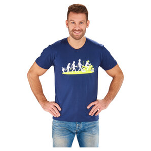 "Evolution" T-Shirt Blau Rahmenlos von Rahmenlos