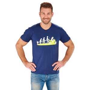"Evolution" T-Shirt Blau Rahmenlos von Rahmenlos