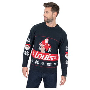 Louis Ugly Christmas Pullover Schwarz Blau von Louis
