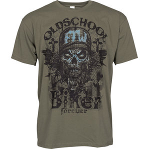 Oldschool Biker T-Shirt tee shirt Oliv Louis von Louis