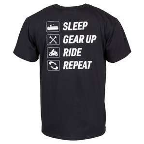 Sleep, Gear up, Ride, Repeat T-Shirt Schwarz Louis von Louis