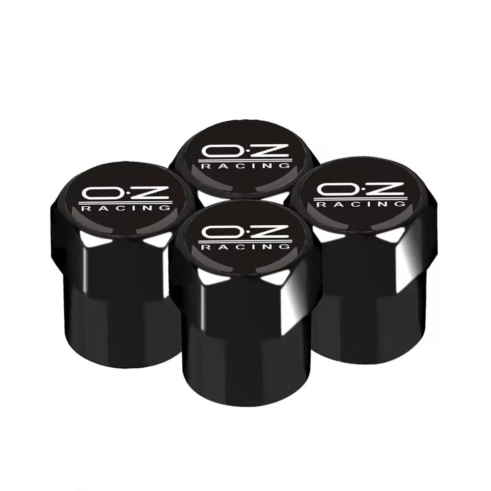 4 Stück Auto Ventilkappen Aluminiumlegierung Wasserdicht Staubdicht für OZ Racing Car Styling,Black 4 Stück Auto Ventilkappen Aluminiumlegierung Wasserdicht Staubdicht für OZ Racing Car Styling,Black von Loujyou