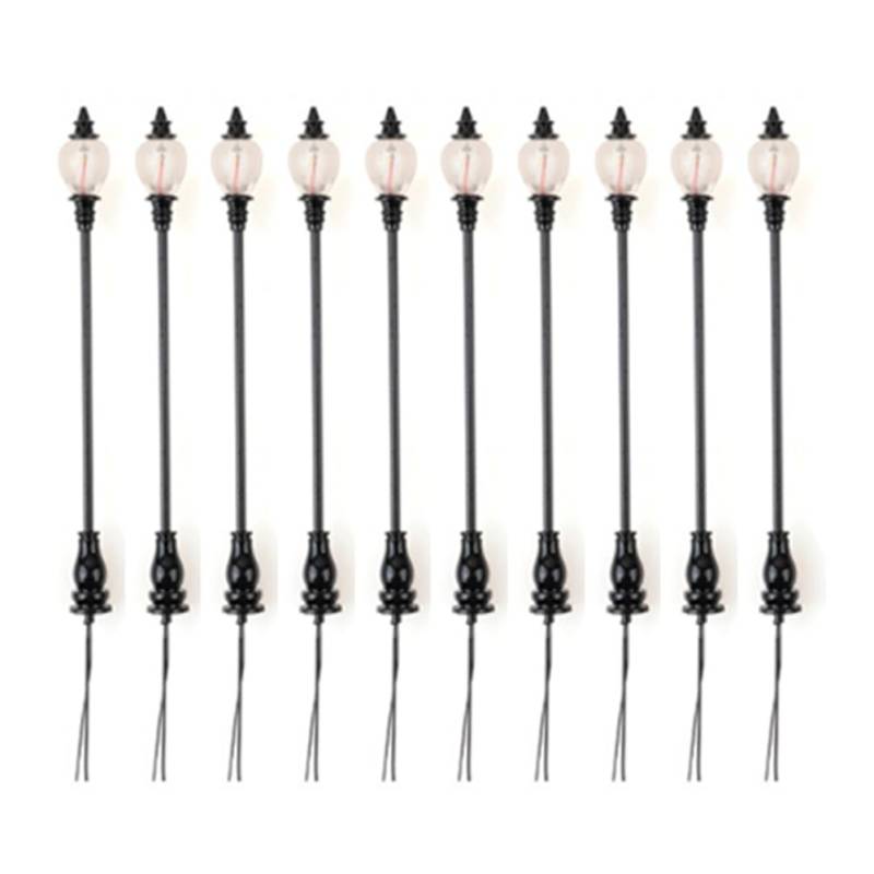 Louttary 10 Stück Moos-Mikrolandschafts-Ornamentlampe, Architektonische Sandtischmodell-Wandlampe, G-Typ-Gartenlampe, Einfache Installation, Einfach zu Bedienen von Louttary