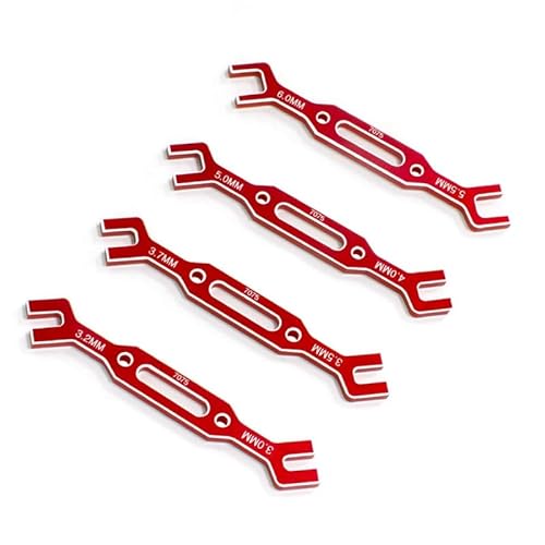 Louttary 4-Teiliger Schraubenschlüssel 3/3,2/3,5/3,7/4/5/5,5/6 mm Spannschlossmutter Kugelgelenk-Entferner Universalwerkzeug für RC-Auto-Drohnenboot, Rote Ersatzteile, Zubehör Louttary 4-Teiliger Schraubenschlüssel 3/3,2/3,5/3,7/4/5/5,5/6 mm Spannschlossmutter Kugelgelenk-Entferner Universalwerkzeug für RC-Auto-Drohnenboot, Rote Ersatzteile, Zubehör von Louttary