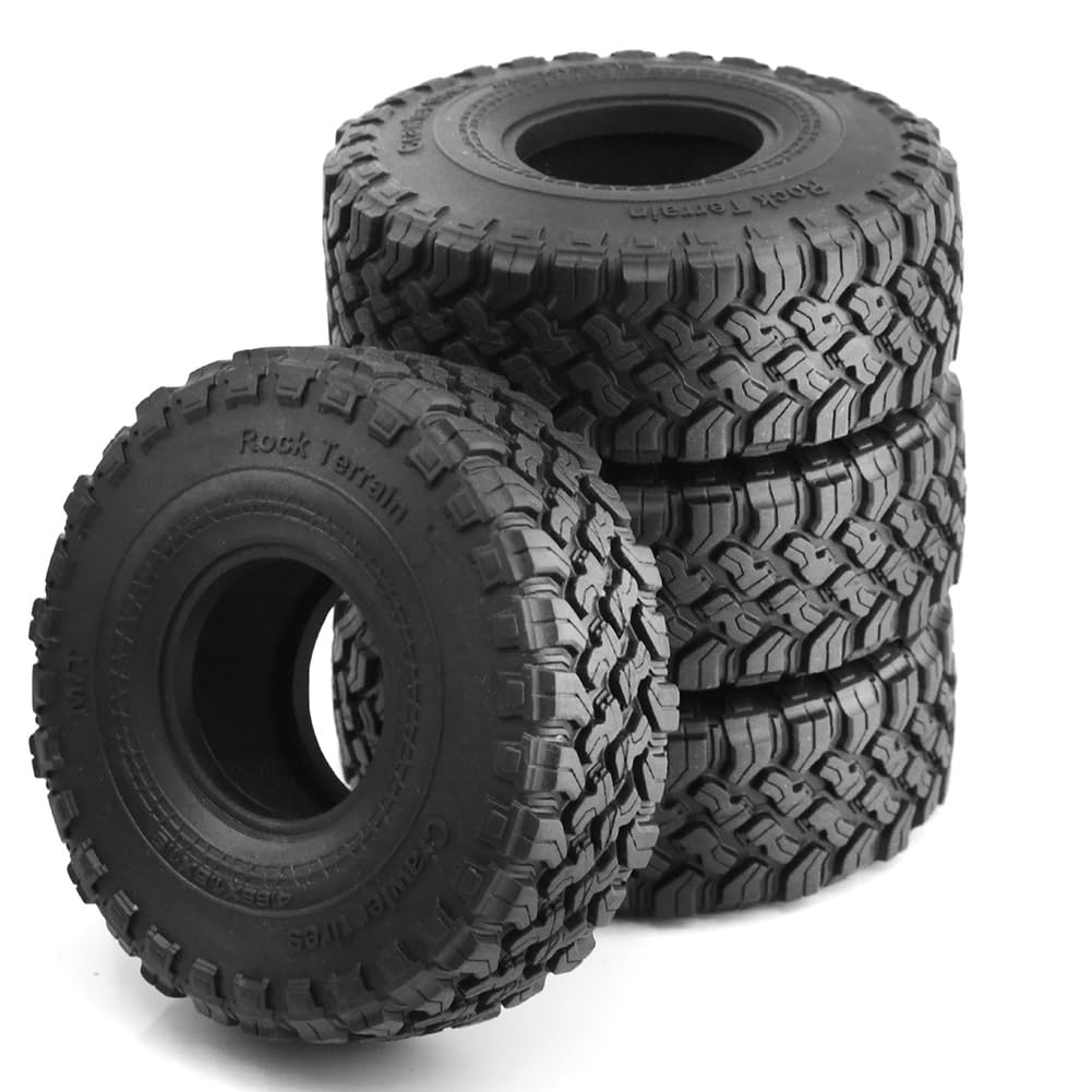 Louttary 4PCS 1,9 Gummireifen für 1/10 RC Crawler Car SCX10 90046 D90 TRX4 TRX6 Ersatzteile Louttary 4PCS 1,9 Gummireifen für 1/10 RC Crawler Car SCX10 90046 D90 TRX4 TRX6 Ersatzteile von Louttary