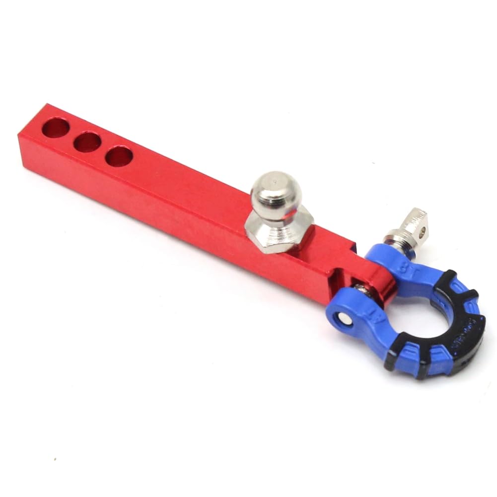 Louttary Anhängerkupplung Aus Metall für 1/10 RC Crawler TRX4-6 Axial SCX10 90046 Redcat Upgrade-Teile, Rot + Blau Louttary Anhängerkupplung Aus Metall für 1/10 RC Crawler TRX4-6 Axial SCX10 90046 Redcat Upgrade-Teile, Rot + Blau von Louttary
