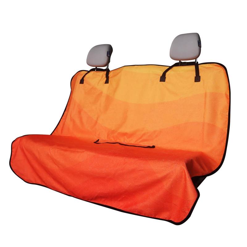 LoyaGour Rücksitzbezug für Pkw, LKW, Van, SUV, wasserdichte Rückbank, Handtuch, Sitzbezüge für Hunde und Kinder, Auto-Rücksitzschutz (Orange) von LoyaGour