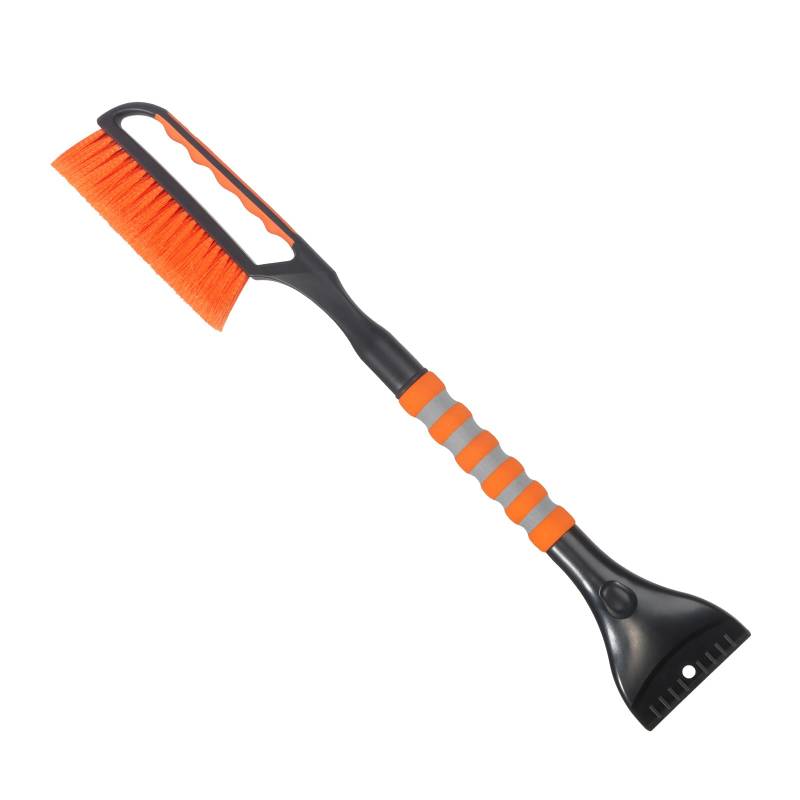 LoyaGour Schneebürste und Eiskratzer für Auto-Windschutzscheibe, 67,1 cm, Fensterschaber-Enteiser für Auto, SUV und LKW, Eiskratzer und Bürsten, 2-in-1, Winter-Auto-Außenzubehör (1 Stück, orange) von LoyaGour