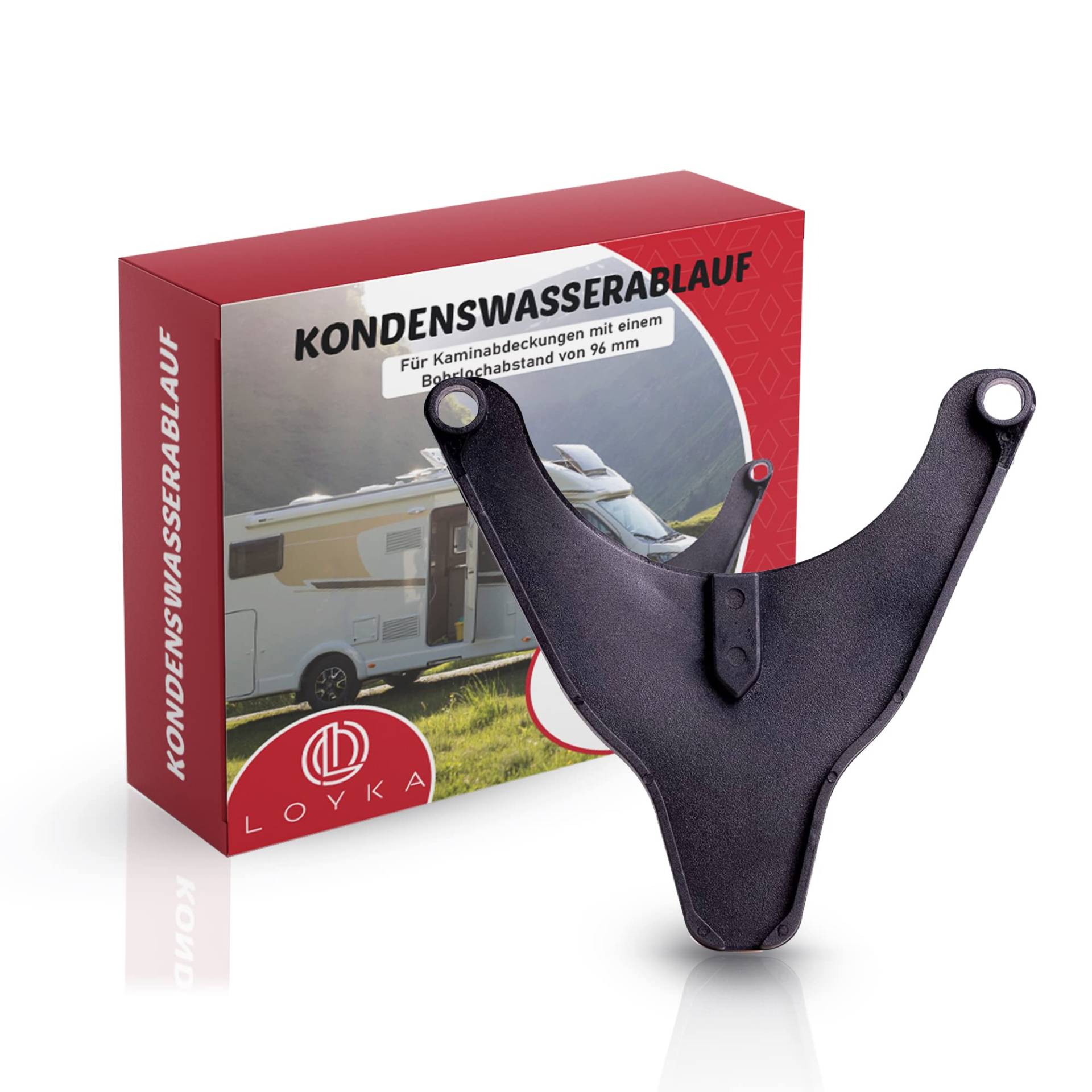 Kondenswasserablauf 96mm Lochabstand TRUMA - Kondensatwasserablauf 5er Set - Kamin Schild - Wohnwagen - Zubehör Wohnmobil - Ablauf für Kaminabdeckung und Kaminkappe - Kamindeckel Abgaskamin Camper von Loyka