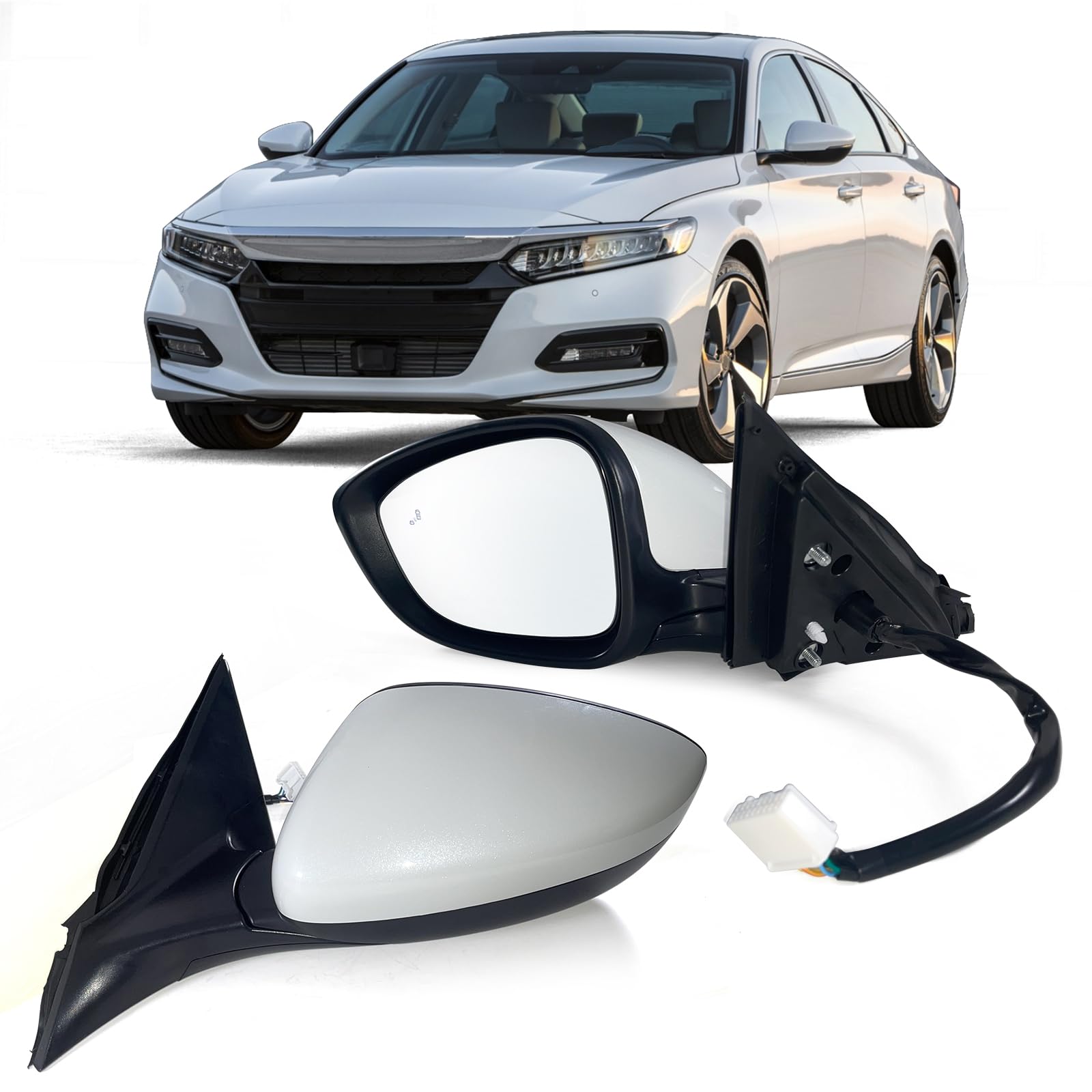 Lqito Linker Fahrerseitenspiegel für Honda Accord LX 2018-2022, Sport mit elektrischem Glas, Heizung, Totwinkelerkennung und manueller Faltung auf weiße Platinperle ersetzt Lqito Linker Fahrerseitenspiegel für Honda Accord LX 2018-2022, Sport mit elektrischem Glas, Heizung, Totwinkelerkennung und manueller Faltung auf weiße Platinperle ersetzt von Lqito