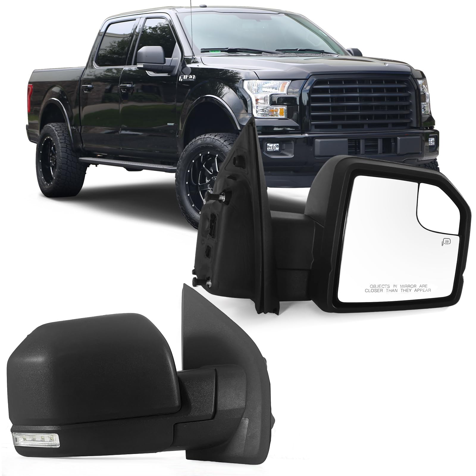 Lqito Rechter Beifahrerseitenspiegel mit elektrischem Glas, Lufttemperatursensor für den letzten Eingriff, Blinker und manuelles Falten, passend für Ford F150 2015-2020 ohne Heizung, Ersatz Lqito Rechter Beifahrerseitenspiegel mit elektrischem Glas, Lufttemperatursensor für den letzten Eingriff, Blinker und manuelles Falten, passend für Ford F150 2015-2020 ohne Heizung, Ersatz von Lqito