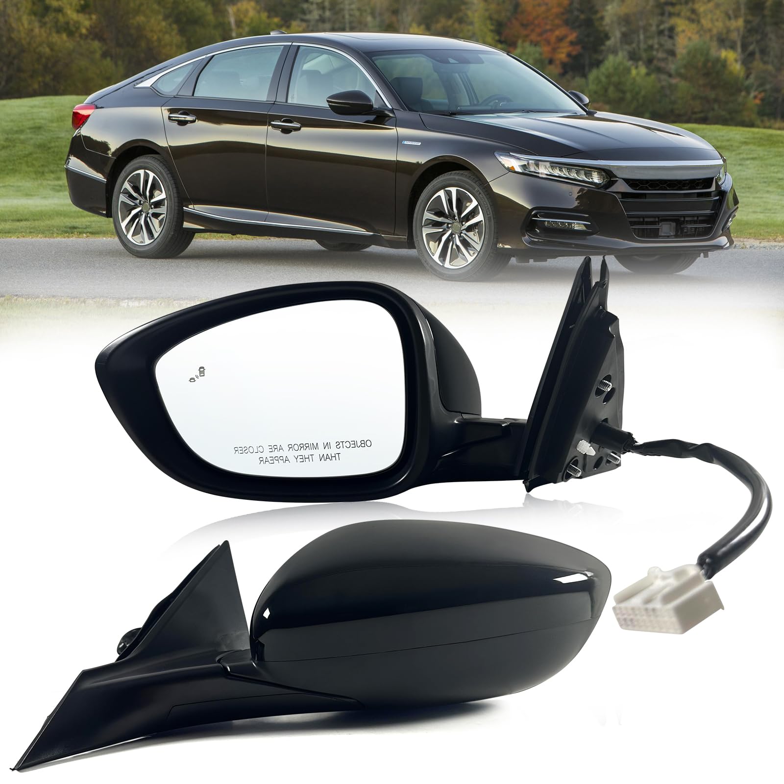 Lqito Rechter Seitenspiegel für Honda Accord LX 2018-2022, Sport mit elektrischem Glas, Heizung, Totwinkelerkennung und manueller Faltung auf schwarze Perle, ersetzt HO1321329 Lqito Rechter Seitenspiegel für Honda Accord LX 2018-2022, Sport mit elektrischem Glas, Heizung, Totwinkelerkennung und manueller Faltung auf schwarze Perle, ersetzt HO1321329 von Lqito