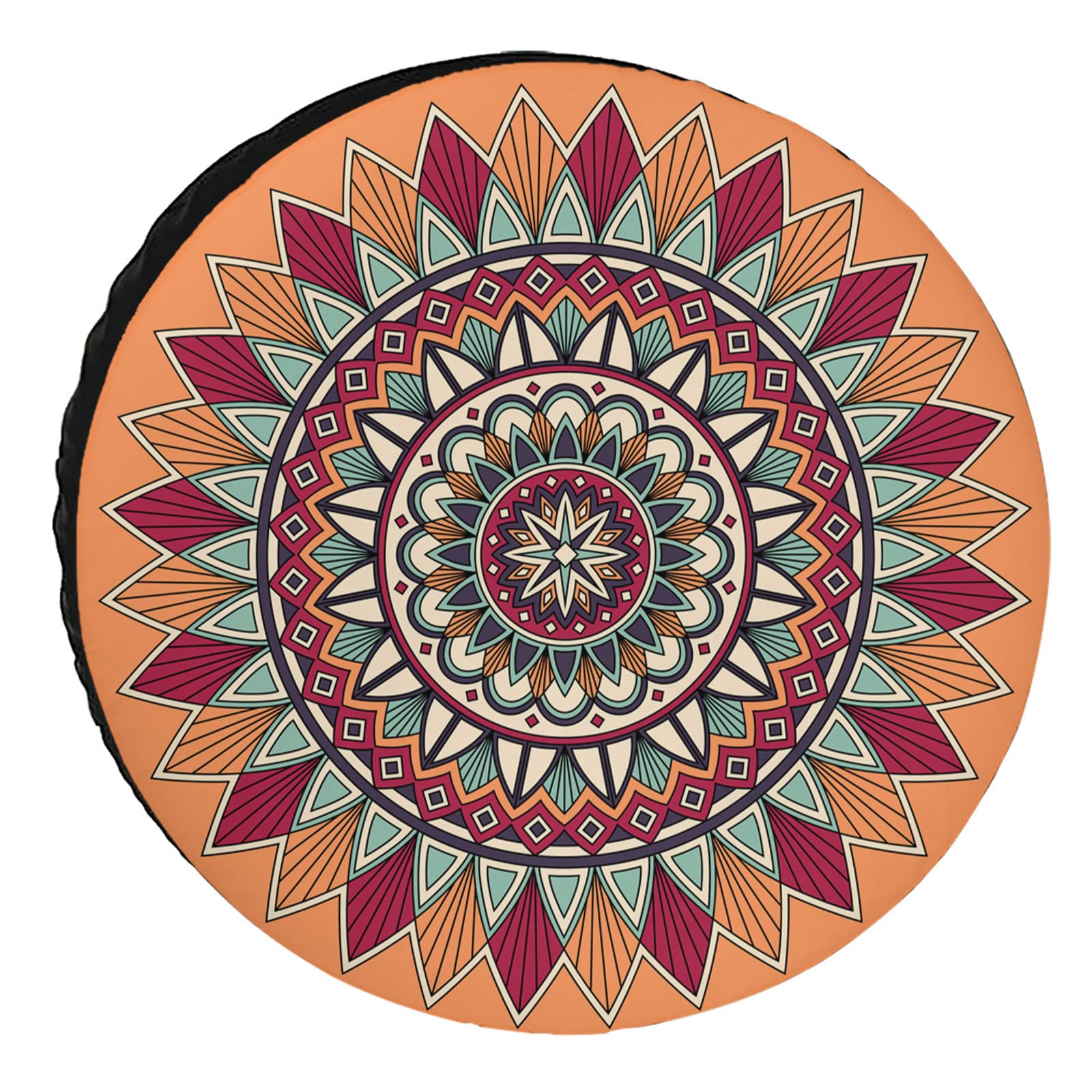 Reserveradabdeckung 15 Zoll Rot Mandala Flower Bohemia Universal-Reifenradschutz Orange Wasserdicht/Staubdicht Reifenabdeckungen Kfz-Zubehör Passend für Wohnmobile, SUVs, Anhänger Reserveradabdeckung 15 Zoll Rot Mandala Flower Bohemia Universal-Reifenradschutz Orange Wasserdicht/Staubdicht Reifenabdeckungen Kfz-Zubehör Passend für Wohnmobile, SUVs, Anhänger von Lsjuee
