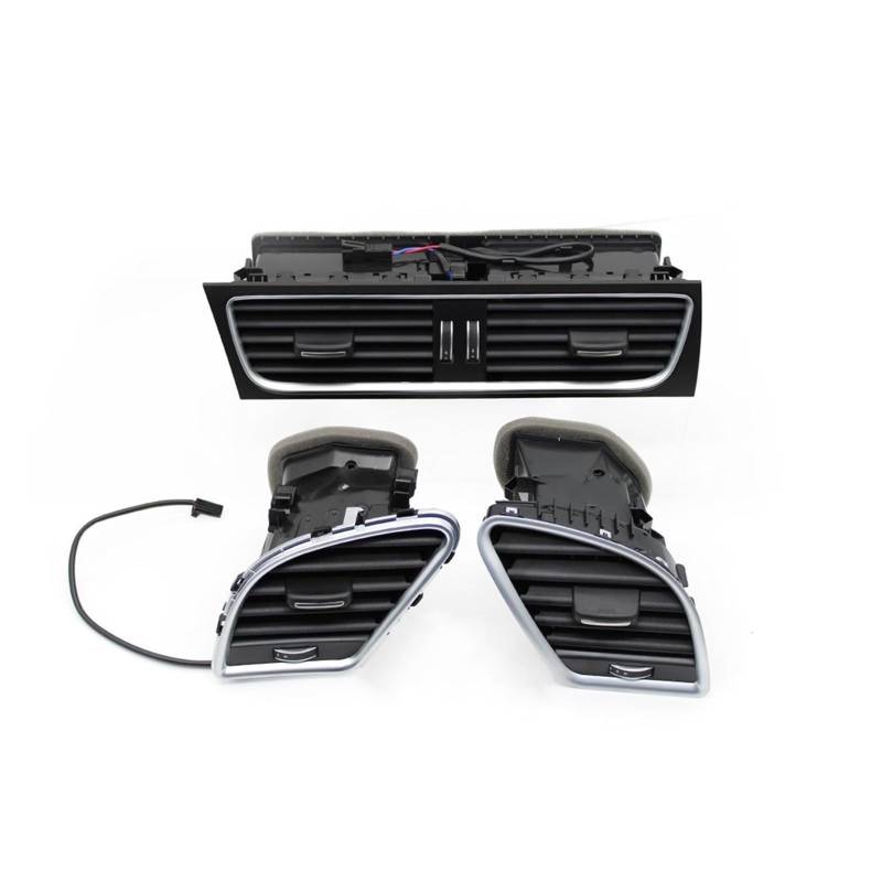 AC Lüftungsgitter Für A4 B8 A5 2009-2016 8K0820901 Linkslenker Auto Armaturenbrett Klimaanlage Outlet AC Vent Grille Montage Klimaanlage Vents(LHD 3pieces Set) von Lspbfkq