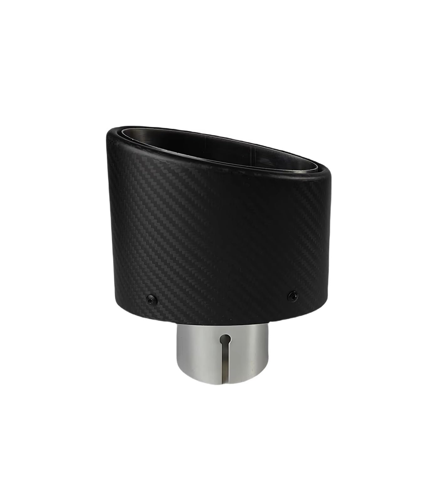 Auto Endrohre 1 Stück Universal Auto Matte Carbon Faser Schalldämpfer Spitze Auspuffrohr Düse Oval 150mm Kippen Links Rechts Auspuffendrohr(Polishing-76.2mm) von Lspbfkq