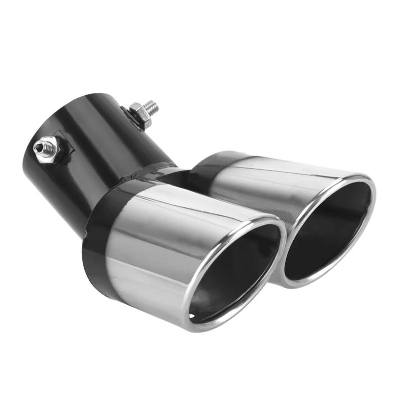 Auto Endrohre Auto-Endrohr Auto-Styling Universeller Auto-Auspuff Schalldämpfer Endrohr Aus Edelstahl Gebogen Doppelauslass Auspuffendrohr(Double) von Lspbfkq