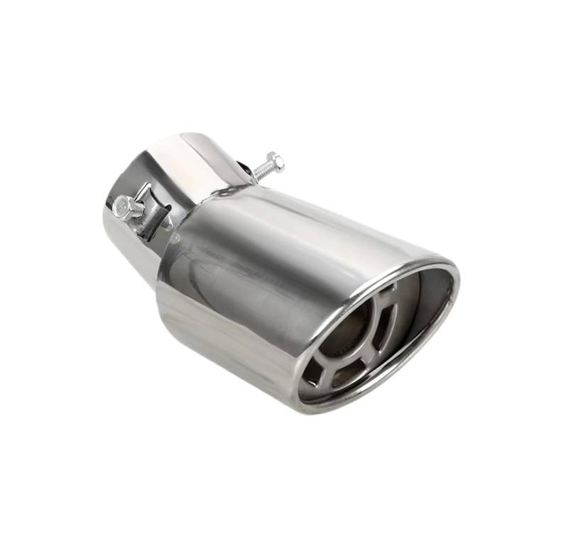 Auto Endrohre Auto-Endrohr Auto-Styling Universeller Auto-Auspuff Schalldämpfer Endrohr Aus Edelstahl Gebogen Doppelauslass Auspuffendrohr(Single) von Lspbfkq