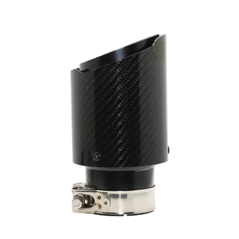 Auto Endrohre Auto Glanz Carbon Faser Schalldämpfer Spitze Auspuff System Rohr Schalldämpfer Düse Universal Gerade Edelstahl Auspuffendrohr(57mm-89mm) von Lspbfkq