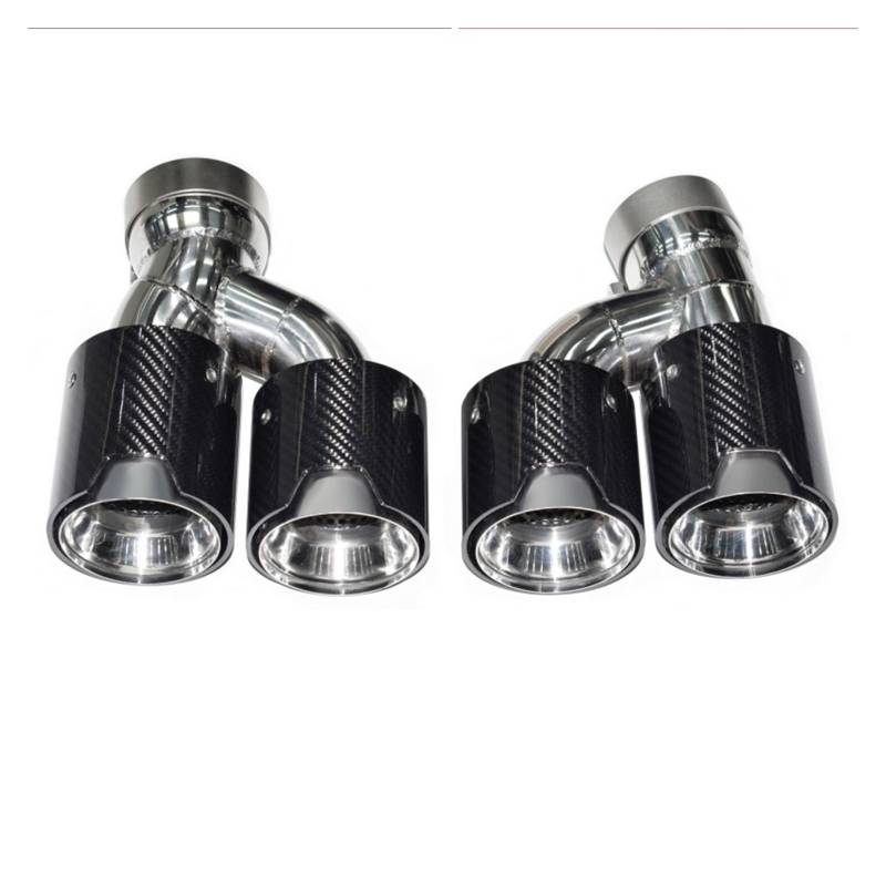 Auto Endrohre Für 5 Series Endrohr 2018-2023 G30 G31 Auspuffrohr Modifikation Quad Carbon Fiber Schalldämpfer Spitze Auspuffkopf Auspuffendrohr(F) von Lspbfkq
