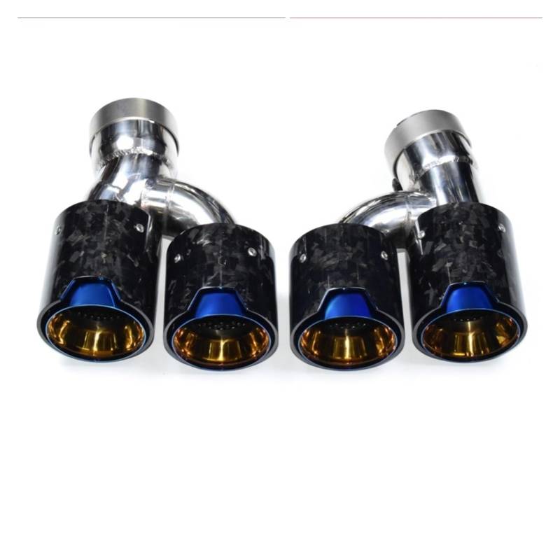 Auto Endrohre Für 5 Series Endrohr 2018-2023 G30 G31 Auspuffrohr Modifikation Quad Carbon Fiber Schalldämpfer Spitze Auspuffkopf Auspuffendrohr(H) von Lspbfkq