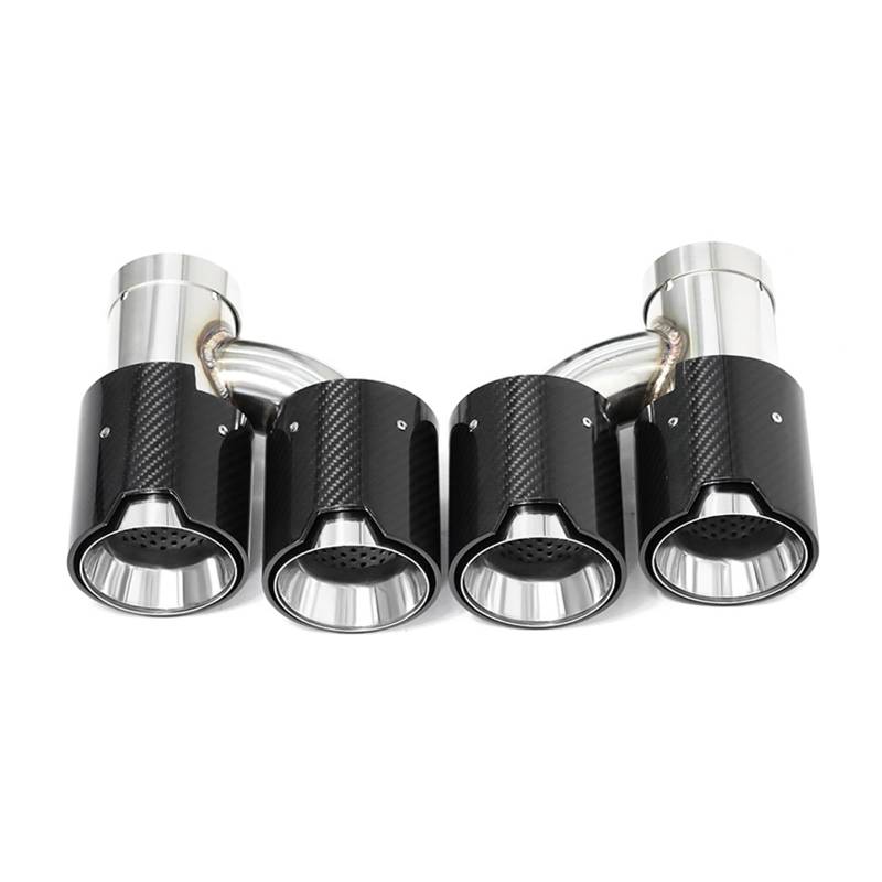 Auto Endrohre Für 535i 535d F10 F11 Upgrade Für M5 Look Quad Endrohr Schalldämpfer Auspuffanlage 1 Paar Auspuffendrohrspitze Auspuffendrohr(Carbon Fiber B) von Lspbfkq