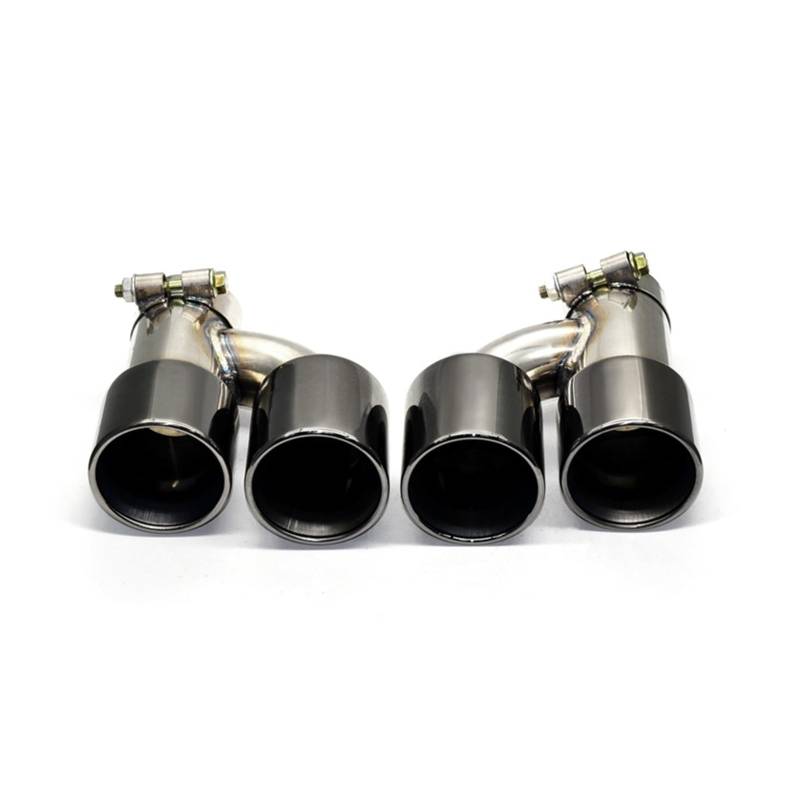 Auto Endrohre Für 535i 535d F10 F11 Upgrade Für M5 Look Quad Endrohr Schalldämpfer Auspuffanlage 1 Paar Auspuffendrohrspitze Auspuffendrohr(Schwarz) von Lspbfkq