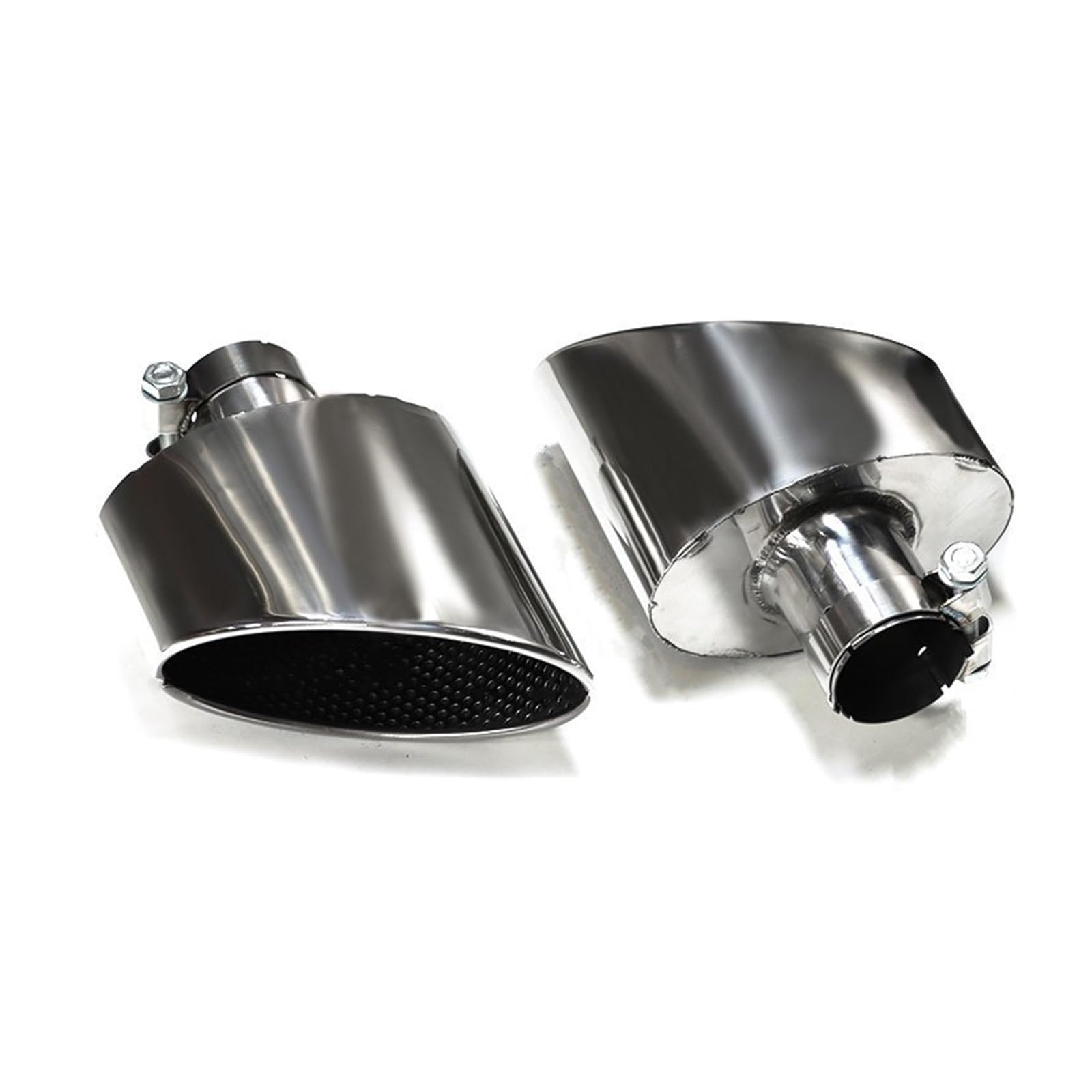 Auto Endrohre Für A3 A4 A5 A6 A7 Bis RS3 RS4 RS5 RS6 RS7 Look Endrohr Düse Auspuffanlage Schalldämpfer Spitze Auspuffrohr Auspuffendrohr(Silver B) von Lspbfkq