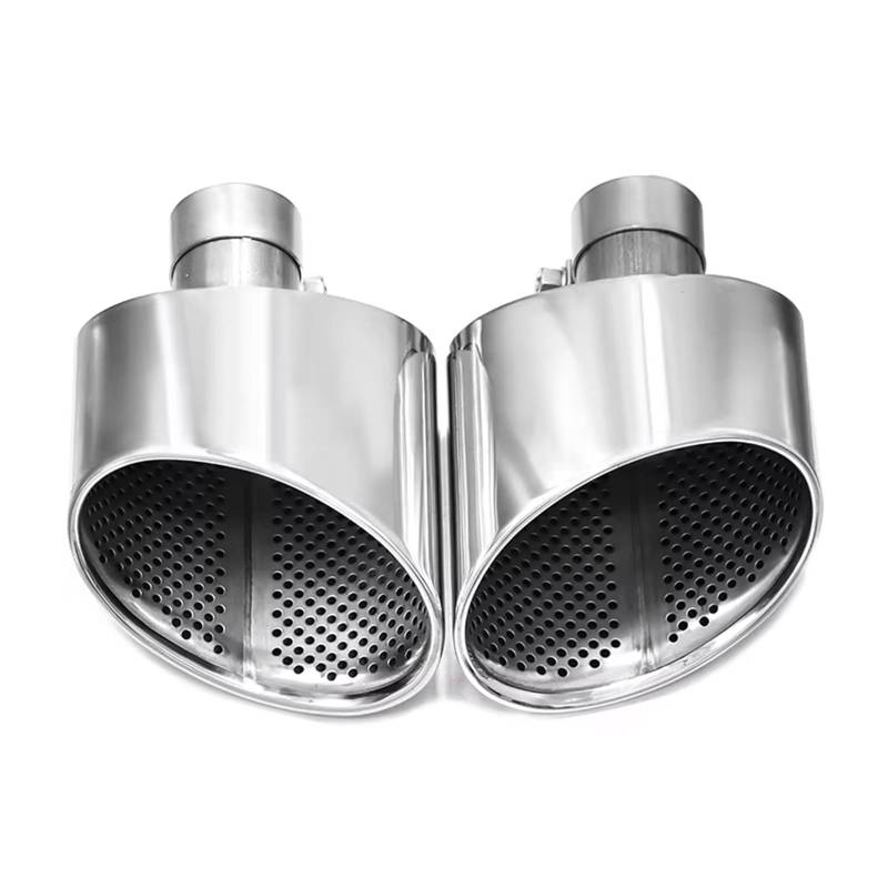 Auto Endrohre Für A3 A4 A5 A6 A7 Bis RS3 RS4 RS5 RS6 RS7 Look Endrohrdüse Auspuffanlage Schalldämpferspitze Ovale Auspuffspitze Auspuffendrohr(Silber) von Lspbfkq