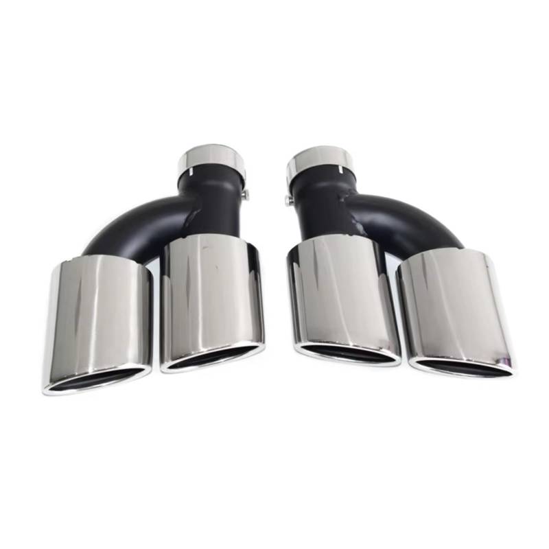 Auto Endrohre Für A4 A5 A6 A7 Rohränderung S4 S5 S6 S7 Quad-Endrohr Schwarz Schalldämpferspitze Auspuffkopf Auspuffendrohr(Silber) von Lspbfkq