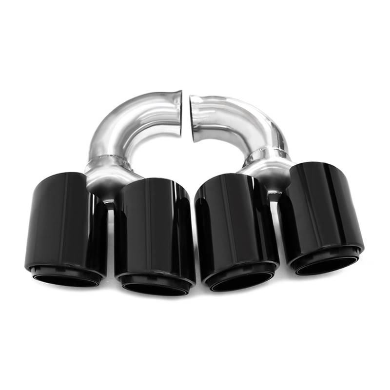 Auto Endrohre Für Cayenne 958 2011-2014 304 Edelstahl Schalldämpfer Spitze Düse Endrohr Auspuffanlage Spitze Quad Auto Auspuff Spitze Auspuffendrohr(Black B Short) von Lspbfkq