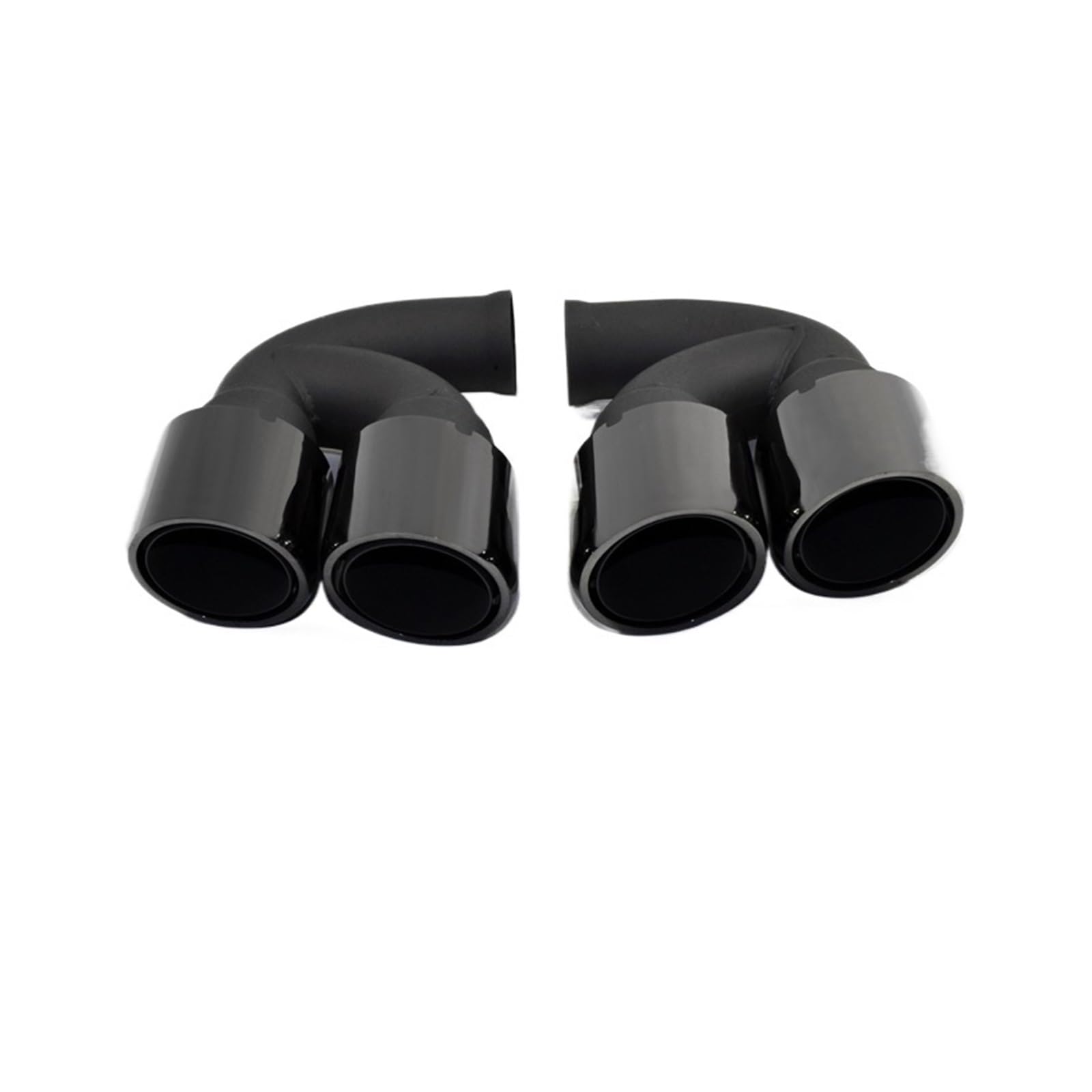 Auto Endrohre Für Cayenne 958 2011-2014 304 Edelstahl Schalldämpfer Spitze Düse Endrohr Auspuffanlage Spitze Quad Auto Auspuff Spitze Auspuffendrohr(Black Short) von Lspbfkq