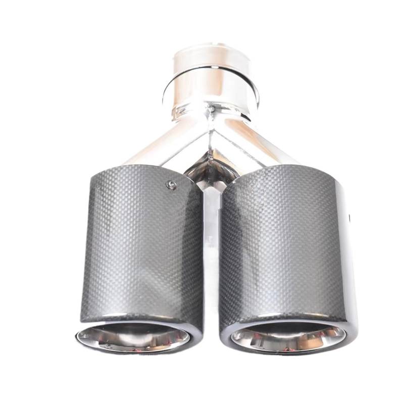 Auto Endrohre Für Civic Universal Gleichlanges Doppeltes Glänzendes Auspuffrohr Edelstahl Abgeschrägte Lockige Schalldämpferspitze Auspuffendrohr(76MM IN 101MM OUT) von Lspbfkq