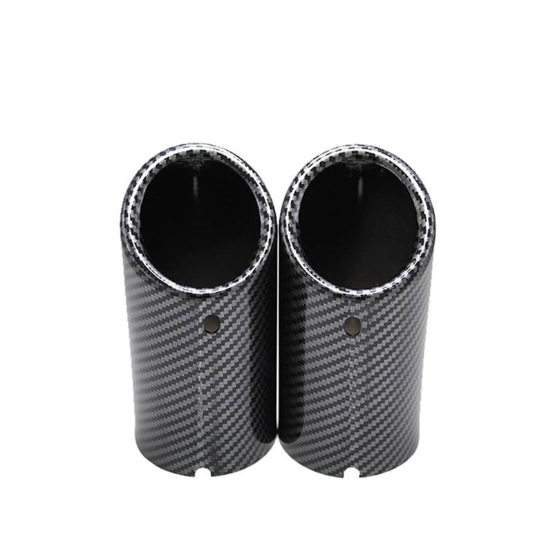 Auto Endrohre Für E90 E92 325i 2006-2010 328i 2007-2010 Auto Styling Edelstahl Auspuff Tipp Rohr Auspuffendrohr(2piece Carbon fiber) von Lspbfkq