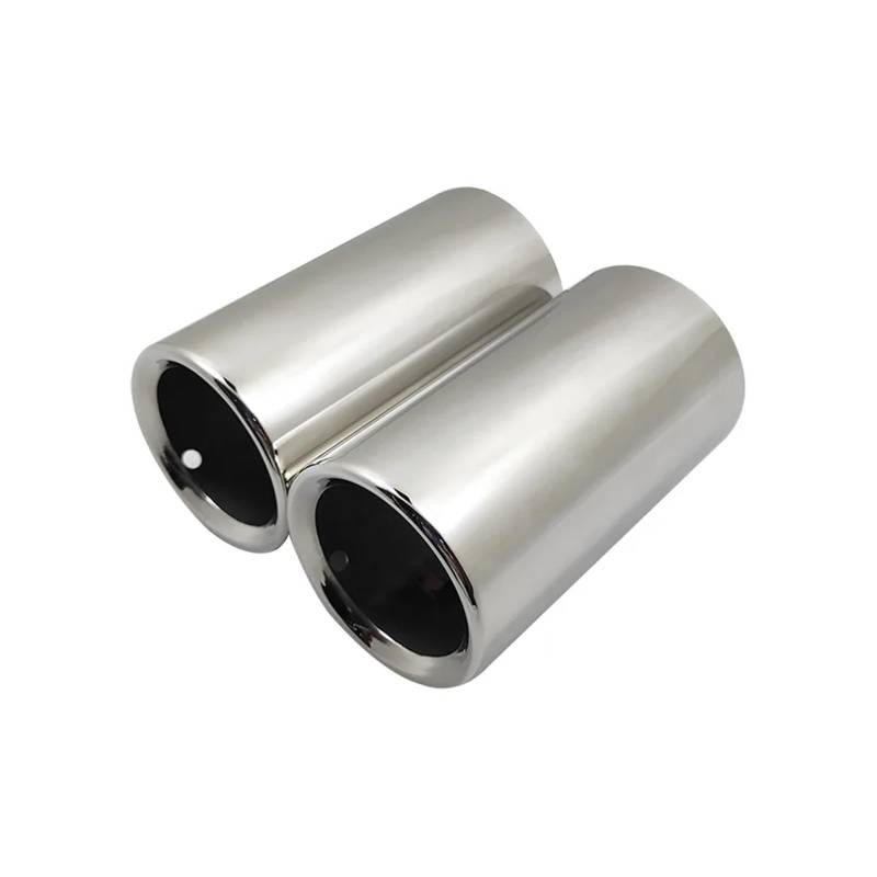 Auto Endrohre Für F30 E90 Endrohr Edelstahl Auspuff Schalldämpfer Spitze Düse Auspuff Tipps Auspuffendrohr(Flat silver) von Lspbfkq