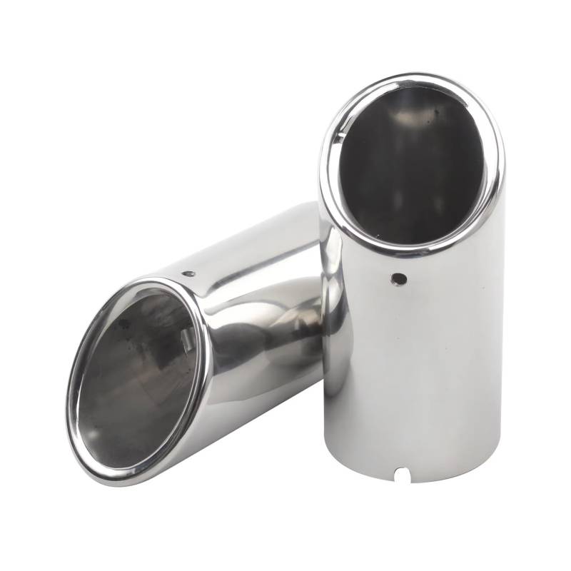 Auto Endrohre Für F30 E90 Endrohr Edelstahl Auspuff Schalldämpfer Spitze Düse Auspuff Tipps Auspuffendrohr(Slanted silver) von Lspbfkq