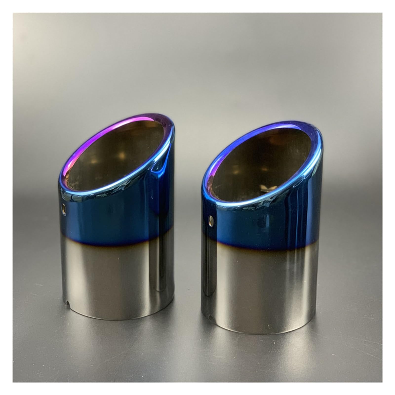 Auto Endrohre Für Ford Für KUGA 2013-2019 Schwanz Throat Außen Refit 1 Paar Edelstahl Auto Auspuffrohr Schalldämpfer Abdeckung Auspuffendrohr(Blue) von Lspbfkq